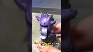Pintando o GENGAR com Aer&oacute;grafo😱 Aprenda com o passo a passo!
