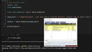 tokenize word with nltk package ,machine learning