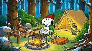 Snoopy Camping Chill 🌲🔥 Relaxing Lofi Beats for Study & Sleep