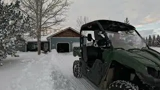 Plowing 14 inches of snow with the Yamaha Viking