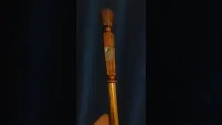 Волшебная палочка из сосны и сапеле с инкрустацией перламутром