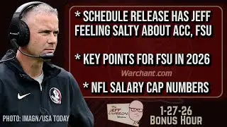 Jeff Cameron Show 1-27-26 | FSU Football 2026 Schedule has Jeff salty | Florida State Football