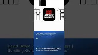 David Bowie - Absolute Beginners | Scrolling Guitar Chords & Lyrics #chordsandlyrics #davidbowie