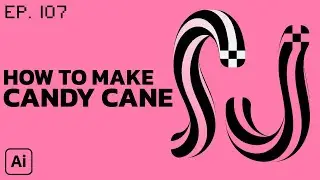 How to Make a Candy Cane Text Effect in Adobe Illustrator | Illustrator Tutorial