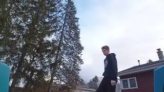 I finally kicked the kickball over the fence