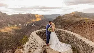 Couple Elopes at Scenic Mountain Overlook in Asheville NC