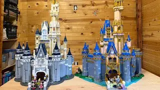 Building Both Lego Disney Castles(71040 & 43222) side by side