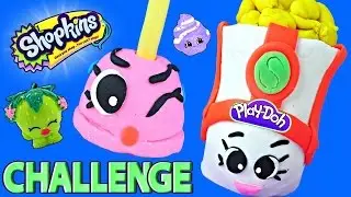 SHOPKINS SEASON 3 Challenge Making  Peta Plunger and Poppy Corn  Play Doh Surprise Shopkin Toys