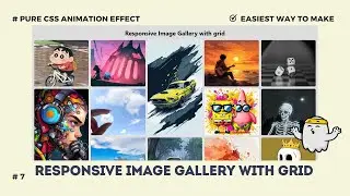 Responsive Gallery with grid | CSS Tutorial | Pure CSS Animation #css3