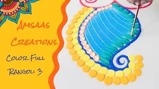 Color Full Sand Art | Stress Relief Satisfying Rangoli | Innovative Kolam | Beautiful Unique Rangoli
