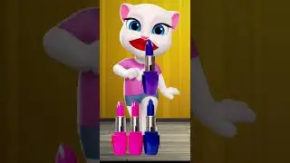 talking tom billi lipstick makeup funny#shorts
