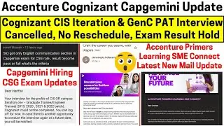 Cognizant CIS Iteration, GenC Exam & Results on Hold & All Interview Cancelled Termination Criteria?
