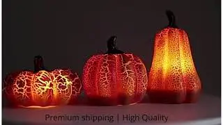 🔥 Pumpkin Lantern Simulation  LED Candle Lamp Resin Luminous Pumpkin