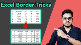 How to make table border in excel | How to add borders in excel 2019