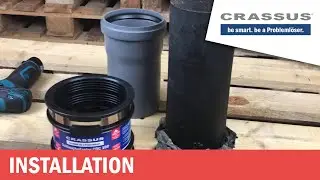 ▸Verbinde bis 0,6bar - altes Gussrohr (DN100) mit HT-Rohr (DN110) - CRASSUS SCHLAUCHADAPTER Typ1