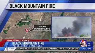Human-caused fire threatens town of Minersville