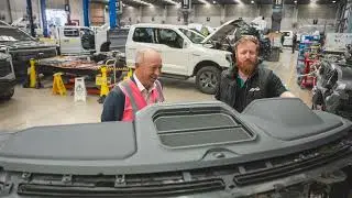 Coal Australia CEO Stuart Bocking gives the F-150 Lightning production line the tick of approval