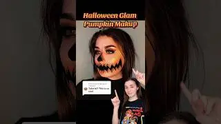 Halloween Pumpkin Glam Makeup Tutorial 🎃 #makeuptutorial #makeup #makeupideas #pumpkin #halloween