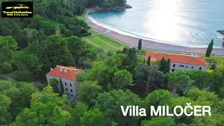 Vila MILOČER, Kraljeva i Kraljičina plaža, SVETI STEFAN, park šuma MILOČER iz vazduha Januar 2026