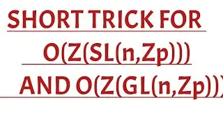 Short trick for order of centre of special linear group and general linear group....