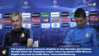 Full Mourinho and Cristiano Ronaldo Press Conference in English, Prematch CSKA Moscow
