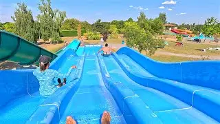 4 Lane Water Slide at AquaCentrum 🇭🇺