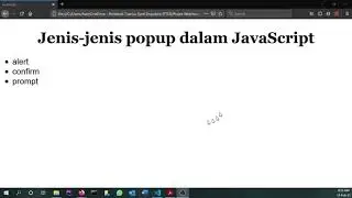 Jenis jenis popup dalam JavaScript