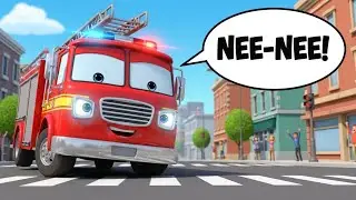 Дружелюбная пожарная машина спешит на помощь 🚒🔥😄 | мультфильм | смех, игры и забавные приключения