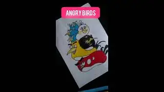 how to draw a angry birds in easy ways