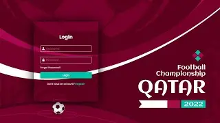 How to Make Login Form in HTML and CSS | Fifa World Cup Qatar 2022 @codehal