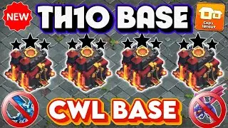 BEST-5 TH10 BEST FOR CWL / WAR BASE + COPY LINKS || TH10 ANTI EVERYTHING || TH10 BASE 2025