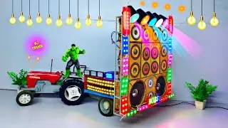Mini Tractor Dj Setup | how to make mini dj setup with cardboard Making Dj truck | dj wala tractor