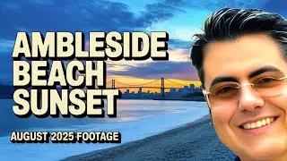 The Most Peaceful Vancouver Sunset You'll Ever See | Relaxing Ambleside Beach 4K Walking Tour