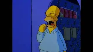 Simpsons: Homer eats a cake topper