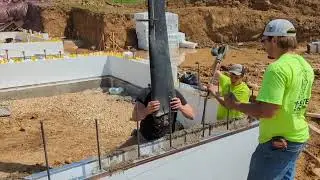 Ryan Derrer & NexGen ICF sharing a Monolithic pour with frost walls on Dubuque, IA job.
