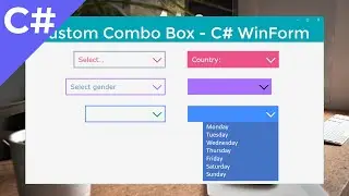 Crear ComboBox Personalizado - Color de Icono, Fondo, Texto y Borde - WinForms C#