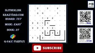Slitherlink || Krazydad || 7X7 || Easy || Book: 37