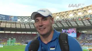 Moscow 2013 - Gerd KANTER EST - Discus Throw Men - Final - Bronze