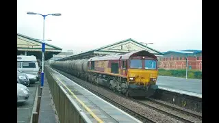 66059 passes Newton Abbot on 6V62 Fawley to Tavistock Jn fuel tanks   04/08/09