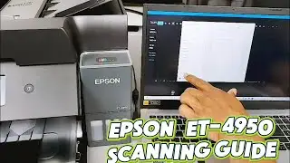 How To Scan Document From Epson ET-4950 To Computer, Save PDF and Print | 3 Way To Scan To PC