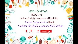 BSOG 171 SOLVED ASSIGNMENT in Hindi | BSOG 171 Solved Assignment in Hindi July-2025 & Jan-2026