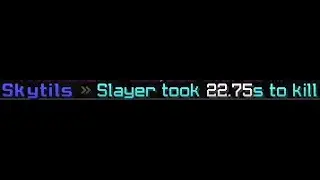 [Skytils &raquo; Slayer took 22.75s to kill] melee crimson eman pov (Hypixel Skyblock)