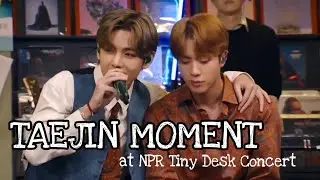 TAEJIN MOMENT at BTS NPR Tiny Desk Concert [ TaeJin VJin 태진 뷔진]