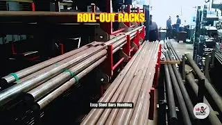 Roll-Out Cantilever Rack for Round Steel Bars | K-ROLLER Storage Solution | MH&More