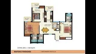 Mapsko Paradise, Floor Plan, Sector-83, Gurgaon