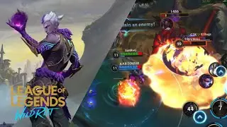 LOL Brand Gameplay - Wild Rift Brand Mid Lane - Brand vs Galio - Season 6 Ranked Master