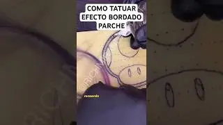 COMO HACER EFECTO BORDADO- #RichMiranda #AprendeATatuar #youtubeshorts #Bordado #Tattoo