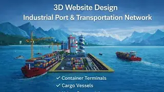 Industrial Port & Transportation Network &ndash; 3D Environment #websitedesign #cinematic #3dvisualization