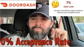 Doordash 0% Acceptance Rate🤔. Getting to Zero to see what Offers we Get! Ride Along $225 Day