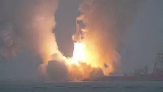 China launched the world's biggest solid-fuel rocket again from a ship. The Gravity-1 rocket